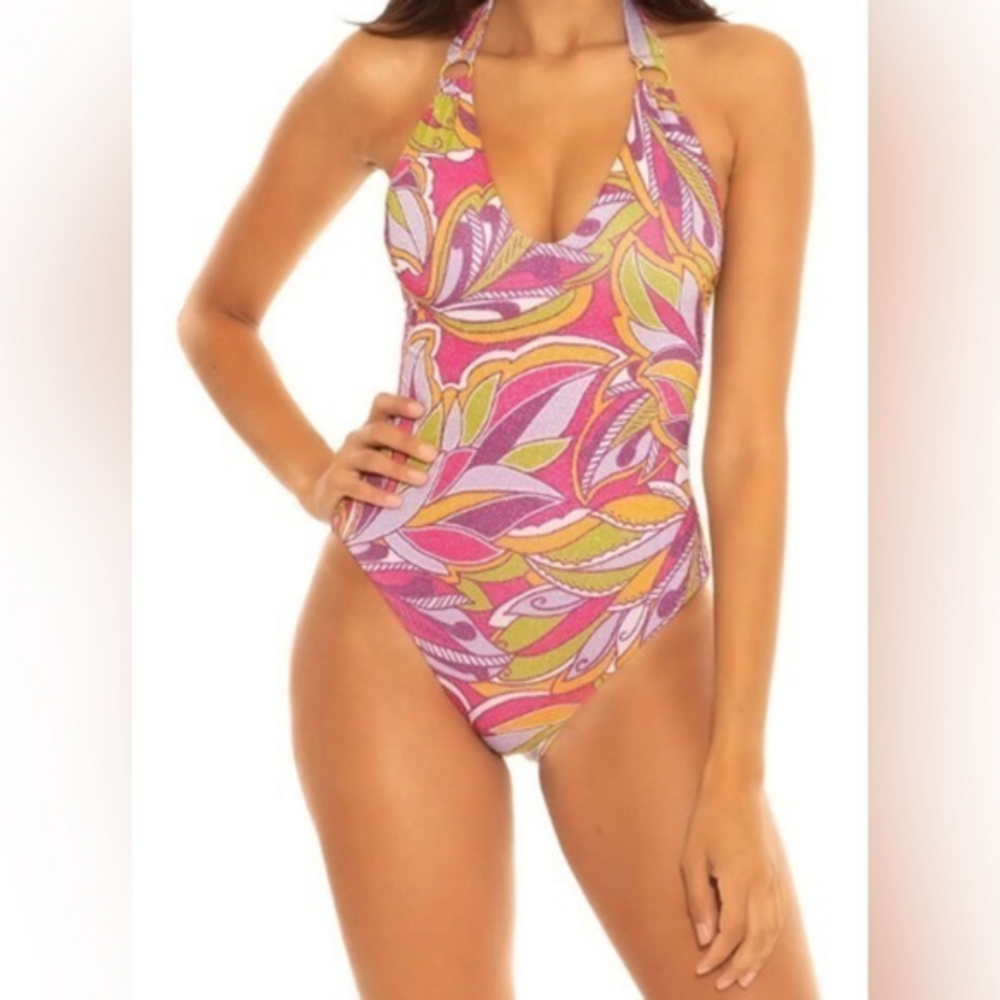 Becca by Rebecca Virtue Psychedelica Nina Halter One-Piece Swimsuit‎